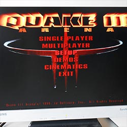 Игра Quake 3 Arena запущенная на видеокарте ATi RAGE 128 Pro